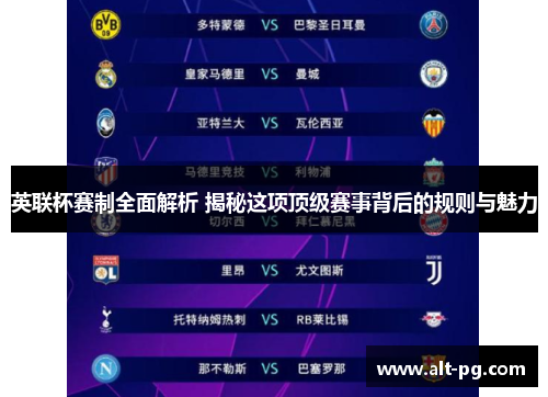 英联杯赛制全面解析 揭秘这项顶级赛事背后的规则与魅力