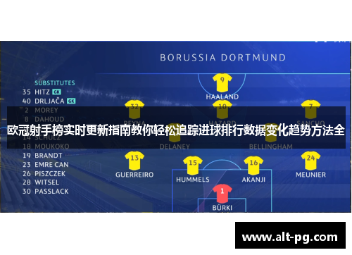 欧冠射手榜实时更新指南教你轻松追踪进球排行数据变化趋势方法全